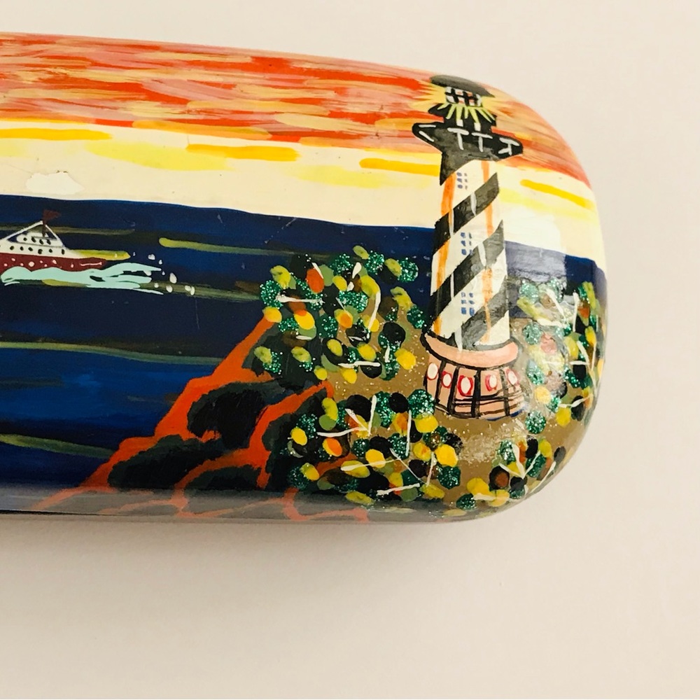 New Hard Eyeglasses Case Hand Painted by American Artist in USA Summer - Picture 6 of 16